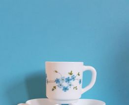 3 tasses à café expresso Arcopal Veronica myosotis