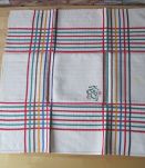 6 serviettes de table  en coton anciennes monogramme LB 
