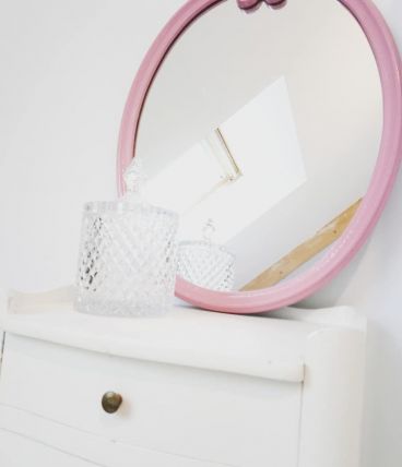 Ensemble miroir et porte serviettes en fonte émaillé 
