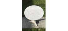 Table guéridon bistrot pied fonte plateau marbre