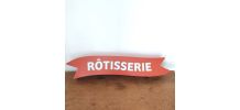 Enseigne orange rôtisserie en plexiglass