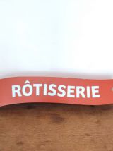Enseigne orange rôtisserie en plexiglass