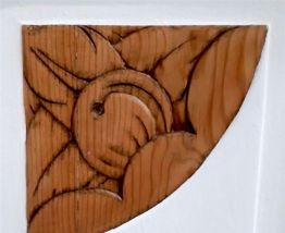 Buffet repeint en blanc et bois brut