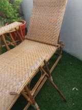 transat, chaise longue en rotin des années 30