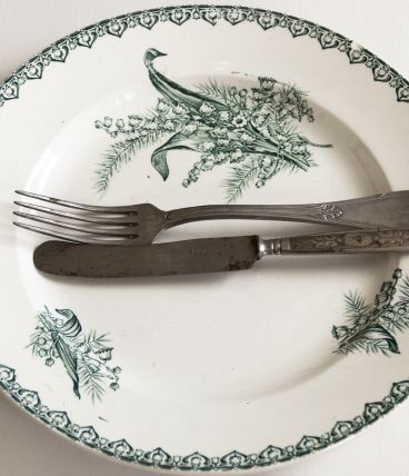 Plat de service St Amandinoise St Amand modèle Muguet