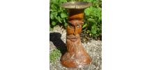 bougeoir ancien artisanal en bois