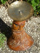 bougeoir ancien artisanal en bois