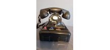 ancien téléphone en bakélite noire années 40