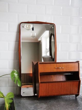 Miroire et console en teck annee 60
