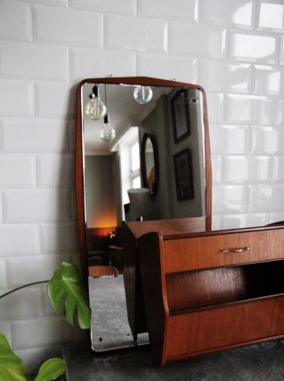 Miroire et console en teck annee 60