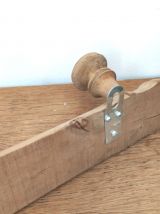 Porte manteau bois brut vintage 4 patères champignon