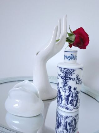 Jolie bouteille de parfum en opaline "Lubin" 