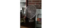 Lampe ventilateur en acier vintage.