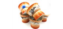 6 verres a saké en porcelaine