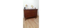Commode vintage pieds compas,meuble pour vinyles ou hifi