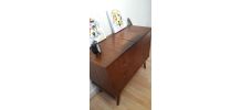 Commode vintage pieds compas,meuble pour vinyles ou hifi
