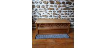 Coffren en bois et rotin