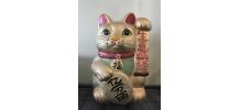 Tirelire Dorée Chat Chinois 