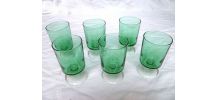 lot de 6 verres à pieds,  vintage