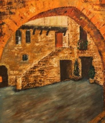 Tabeau-Peinture à l'huile - Original - Sarlat La Caneda