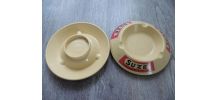 Lot de 2 cendriers publicitaire SUZE plastique VINTAGE