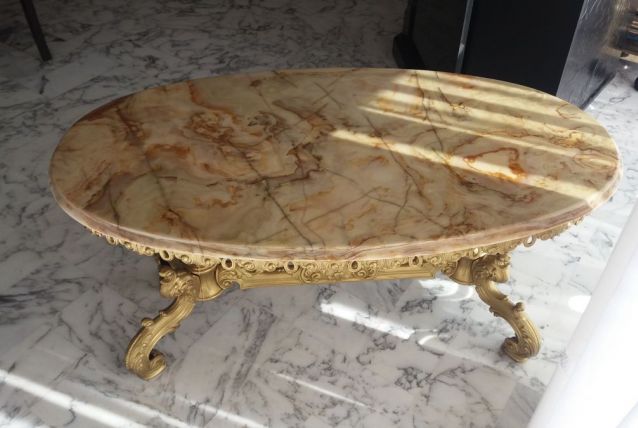 Table basse onyx