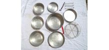 gamelles  de  camping en  alu  ,  vintage