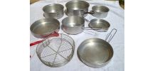 gamelles  de  camping en  alu  ,  vintage