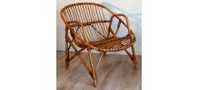 fauteuil corbeille rotin