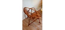 fauteuil corbeille rotin