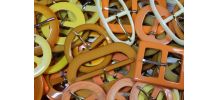 25 boucles de ceinture orange vintage