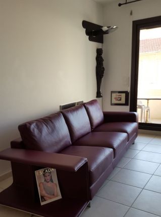 CANAPE CUIR FIXE 3 PLACES