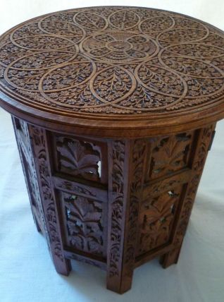 Gueridon pliant, Inde, vintage