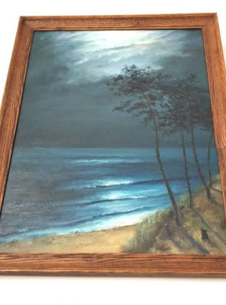 Tableau huile sur toile bord de mer
