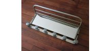 Ancien vestiaire porte manteau miroir aluminium