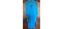 Robe de cérémonie bleue, convient du 48 au 54