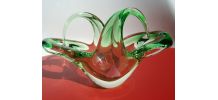 Superbe coupe corbeille vide-poches en verre Murano 