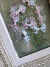 Tableau ancien  peinture sur plaques de verre multicouches