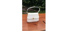 Sac femme vintage cuir blanc