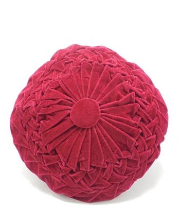 Coussin en velours plissé