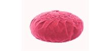 Coussin en velours plissé