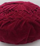 Coussin en velours plissé