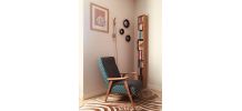 Fauteuil vintage piètement compas