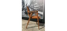 Fauteuil Scandinave skaï camel