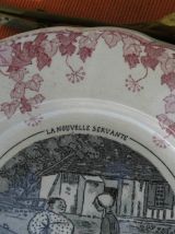 Paire d' assiettes parlantes "sujets GENTY" XIXème 
