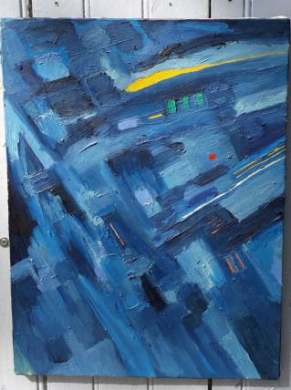 Peinture abstraite à l'huile