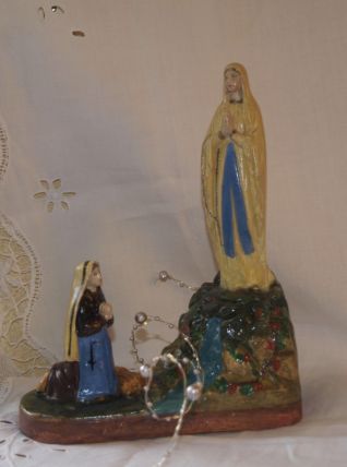 Ancienne statuette religieuse NOTRE DAME DE LOURDES