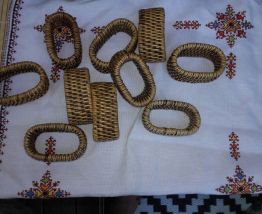 10 rond de serviettes en rotin