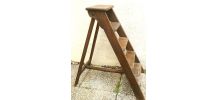 escabeau  ancien  en bois  , vintage