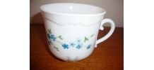2 GRANDES TASSES  EN ARCOPAL DECOR MYOSOTIS